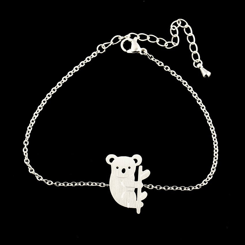 Chain Stainless Steel Women Men Koala Bracelet