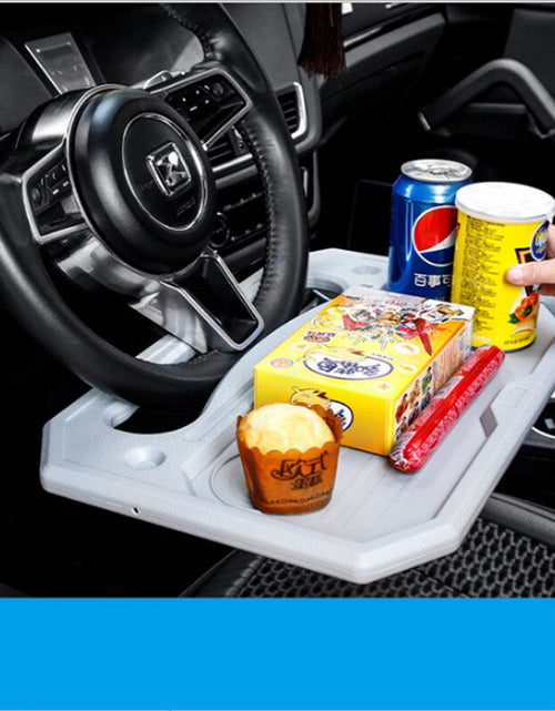 Load image into Gallery viewer, Portable Eat Work Drink Seat Tray Goods Auto Accessories Car Desk Coffee Holder Laptop Computer Table Steering Wheel Universal
