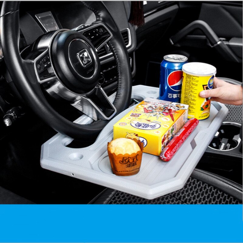 Portable Eat Work Drink Seat Tray Goods Auto Accessories Car Desk Coffee Holder Laptop Computer Table Steering Wheel Universal