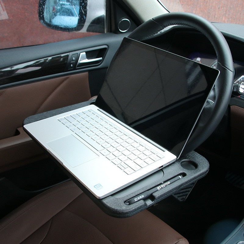 Portable Eat Work Drink Seat Tray Goods Auto Accessories Car Desk Coffee Holder Laptop Computer Table Steering Wheel Universal