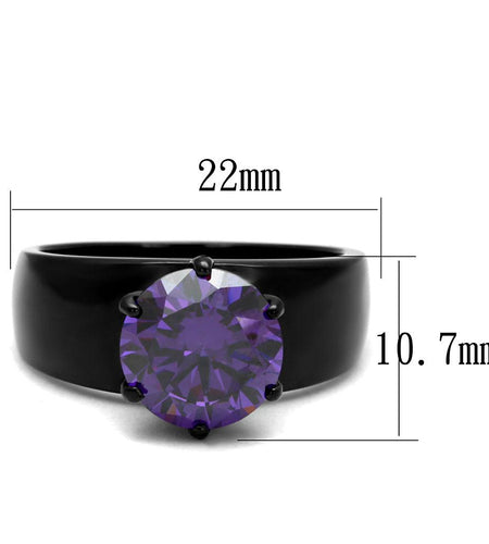 Women Stainless Steel Cubic Zirconia Rings TK2999